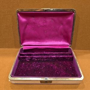 Vintage Farrington 8.5"×6"×1.75" Texol Hard Jewelry Box storage case